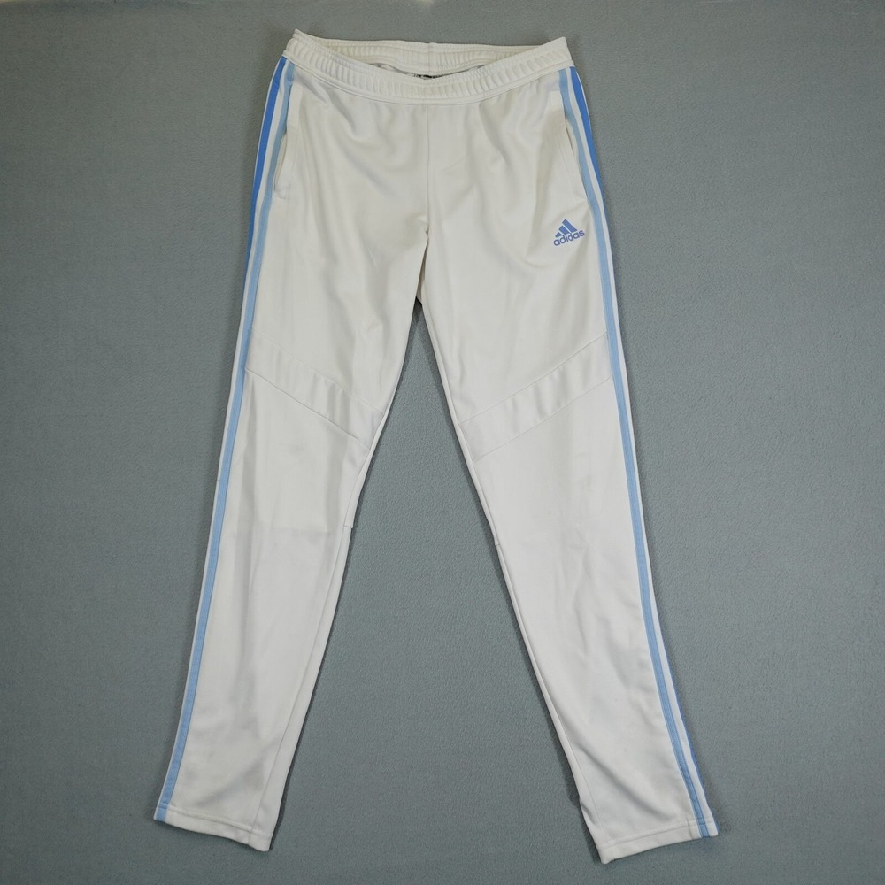 Adidas Tiro 17 Track Pants Women Large White Blue Training Athletic Soccer